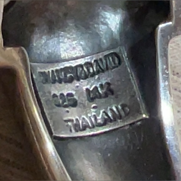 Nancy & David Sterling Silver & 14K Gold Blue Topaz & Sapphire Ring, Size 8 - Picture 7 of 10